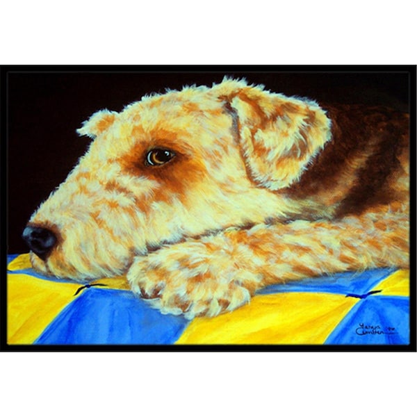 Carolines Treasures Airedale Terrier Mommas Quilt Indoor or Outdoor Mat- 24 x 36 AMB1174JMAT - main